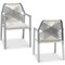 Best Choice Products Set of 2 Indoor/Outdoor Aluminum Woven Rope Dining Chairs w/ Armrests
